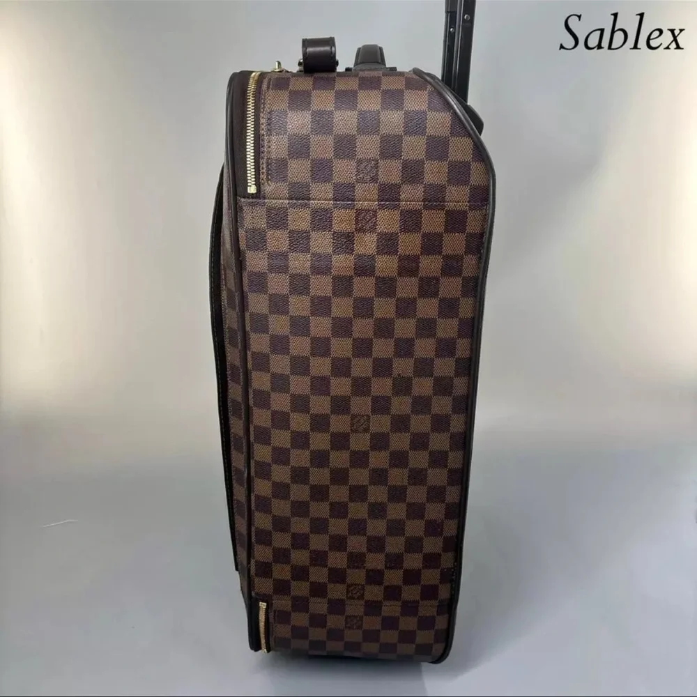 Louis Vuitton Damier Ebene Rolling Carry-On Luggage Brown